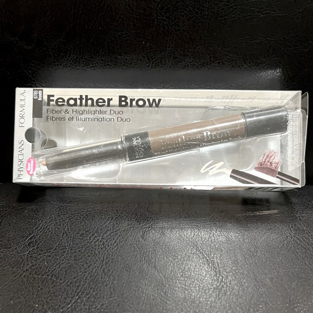Physicians Formula Feathered Brow Fiber & Highlighter Duo Brunette #6785 New